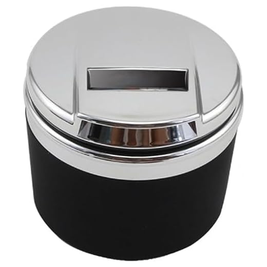 NYCH Auto Aschenbecher für Mercedes A-Class B-Class C-Class GLC ML-Class GLE-Class CLA AMG GT,Fahrzeug Rauchfreien Aschenbecher Feuerbeständig Autoaschenbecher,Bright Silver