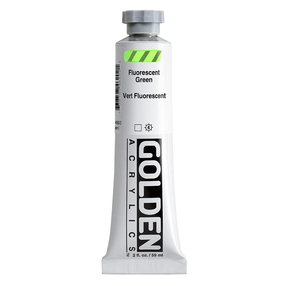 Golden Heavy Body Acrylic Paint 59ml Fluorescent Green For Artists