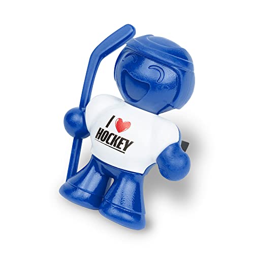 Little Joe 96428 I Love Hockey New Car Scent Blue Car Air Freshener A/C Vent Clip Uses Alcohol-Free Fragrance Oil Is Non-Hazardous And Non-Toxic Plastic, Pack Of 1, #TOP1