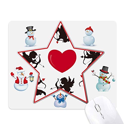Tapis de souris ange et cœur rouge pour bureau cocooning de Noël