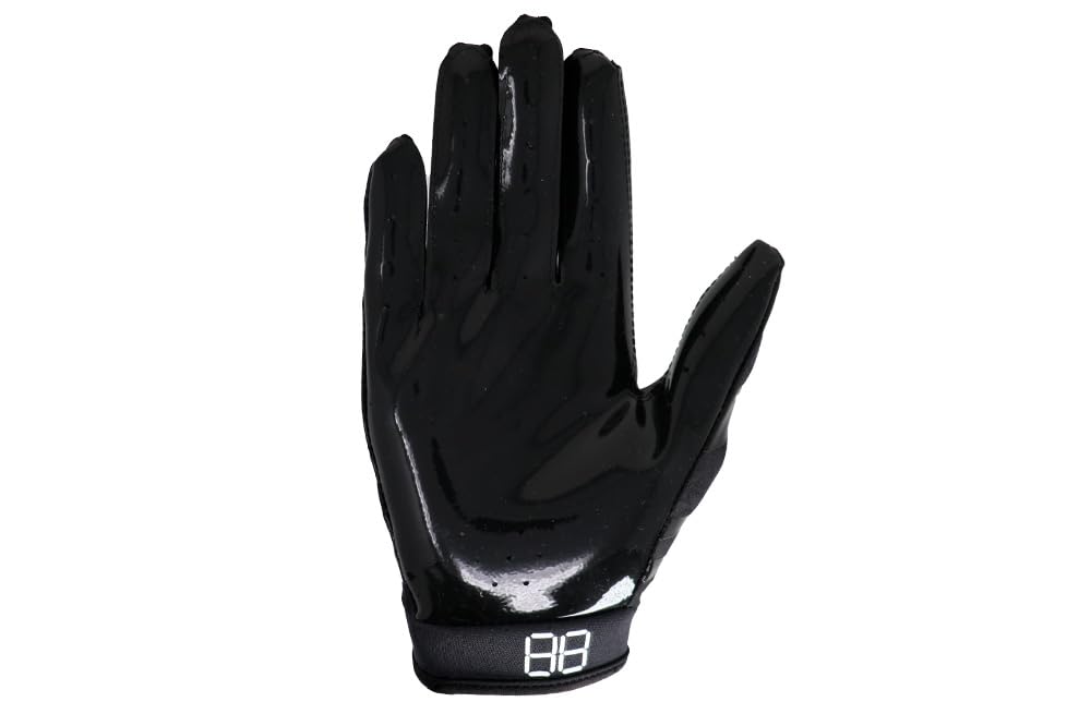 BARNETT FRG-03 Gants de Football américain de Receveur, Pro, Noir
