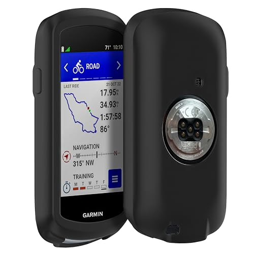 Custodia compatibile con Garmin Edge 1040 - Cover in silicone Nero - Protettiva accesori per GPS Phonillico