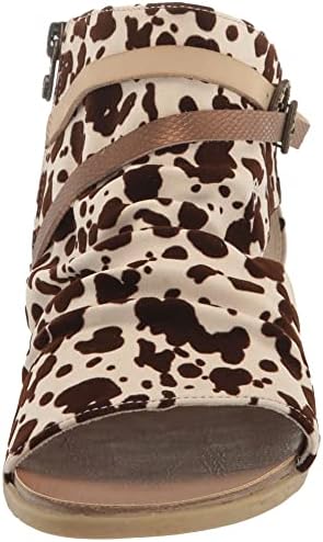 Blowfish Malibu Women's Boxie Heeled Sandal, Cloud CowGirlProspec/BrzAmazn, 8.5 | Image 1