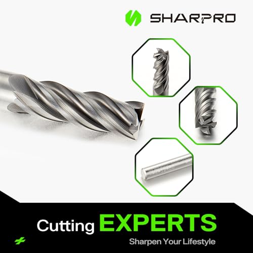 Image of 4mm Shank End Mill Set 4mm Cutting Dia. 4 Flutes AlCrN Coated Carbide Square CNC End Mills, Apply for Alloy Steel, Stainless Steel, and Various Cast Iron (5PCS)