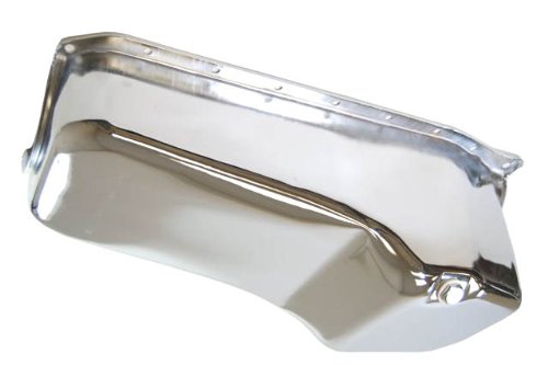 Racer Performance 1986-02 Chevy Small Block 305-327-350 Stock Capacity Oil Pan - Chrome