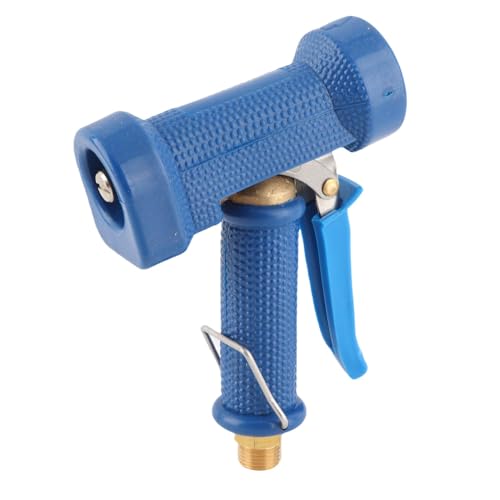 Ausla Haute Pression, Pistolet de Pulvérisation Professionnel pour Tuyau d'Arrosage de Jardin - Irrigation Précise et avec 4 Embouts Interchangeables (Pistolet à gâchette C bleu (4 embouts))