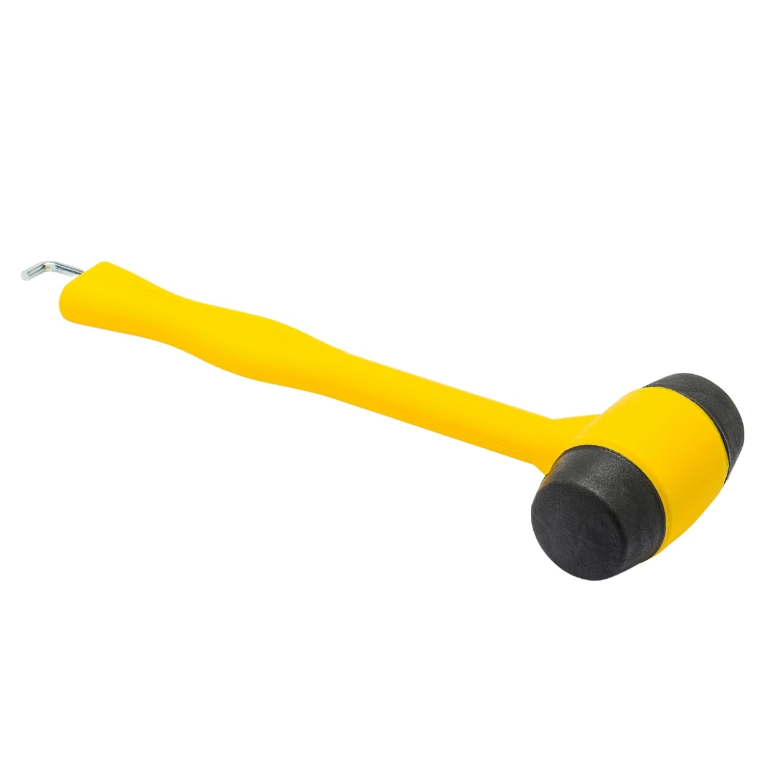 MOSCATELLI Vielseitiger, robuster und ergonomischer Campinghammer mit Haken zum Entfernen von Heringen - Gelb