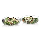 Libbey Prologue Handmade Glass Serving Bowls, Medium, Set of 2
