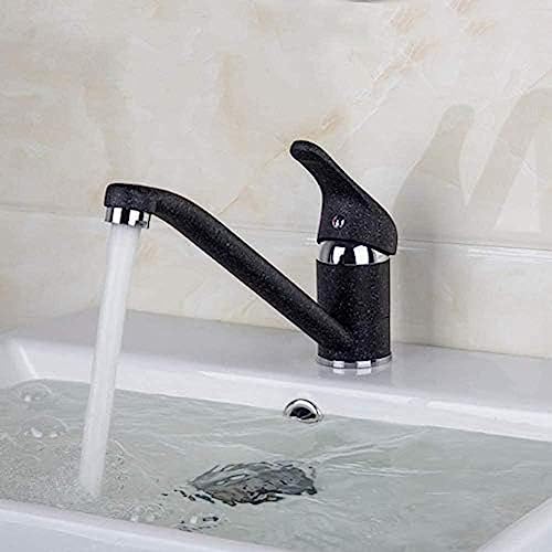 Mitigeur cuisine noir anti-traces en laiton pour laver facilement les grandes marmites