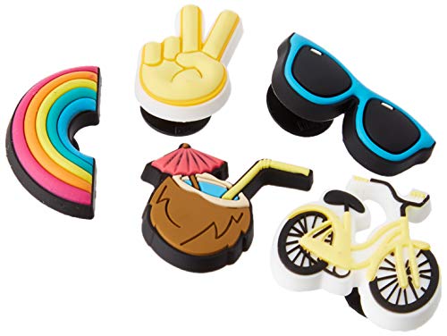 Charms Para Calçados Vacay Vibes 5 Pack, Crocs, Adulto Unissex, Multicolorido, 1