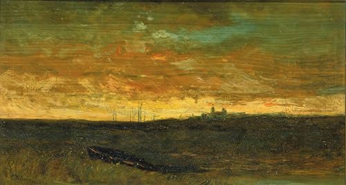 Cuadro de arte de pared YIMACBJXX del famoso atardecer de Edward Mitchell Bannister de 60x90cm