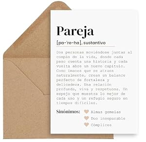 CONTRAXT Tarjeta regalo original para parejas. Regalos originales parejas enamorados en San Valentin aniversario cumpleaños novia novio hombre mujer marido esposa
