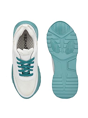 Image of EL PASO Faux Leather Casuals Sneakers Walking Shoes for Women & Girls