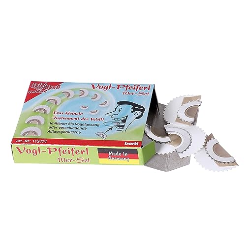 Bartl Vogl-Pfeiferl, Vogelfpeifen Pfeifen wie eine Nachtigall | Nostalgisches Instrument (10er Set)
