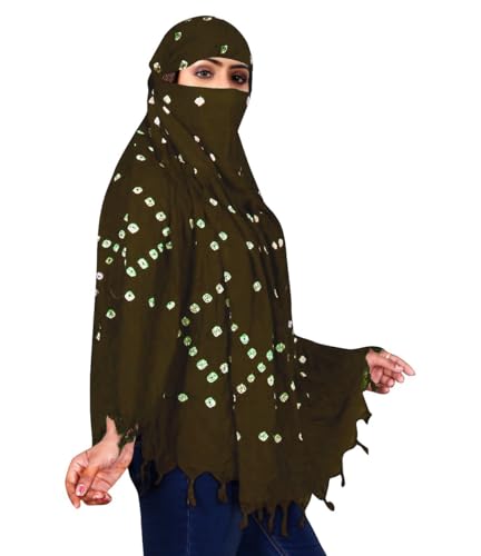 Image of Cotton Long Scarf Cum Mask Scarves Usable for Vehicle Driver | White Printed Design Fabric | Universal Size | Soft & Breathable Sun Protection | For Girl & Women