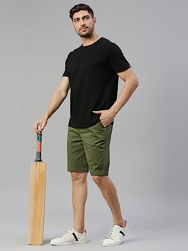 Image of Thomas Scott Men's | Solid | Chino Shorts | Regular Fit | Cotton Elastane | Above Knee | Casual Short