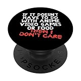 Anime Video Game Food Funny Japanese Manga Gamer Foodie Gift PopSockets Swappable PopGrip
