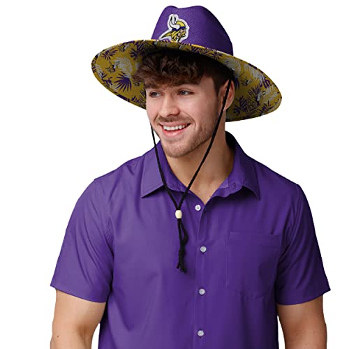Image of FOCO Minnesota Vikings NFL Team Color Straw Hat