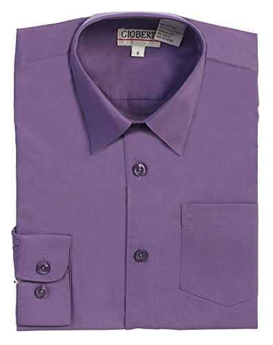 Image of Gioberti Boys Long Sleeve Solid Dress Shirt
