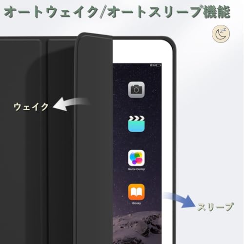 iPad Mini 5 / 4 / 3 / 2 用 ケース 三つ折りスタンド 耐衝撃カバー オートウェイクアップ/スリープ機能 (ブラック) SMPURF カバー STC79Z