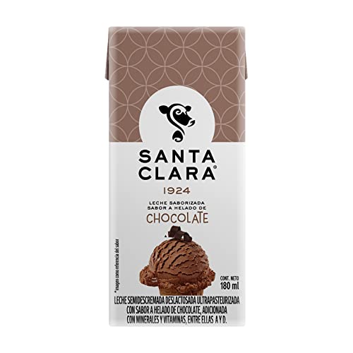 Santa Clara 27 Pack Leche Sabor Helado de Chocolate 180 ml cada uno.