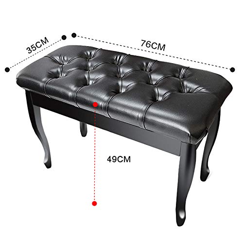 TEmkin Tabouret de Piano Double/de Luxe, Banc de Piano Noir Mat avec Rangement de Musique, Coussin épais rembourré en Cuir - Les Beatles, Paul McCartney, John Lennon, RIngo Starr, George Harrison TEmkin Tabouret de Piano Double/de Luxe, Banc de Piano Noir Mat avec Rangement de Musique, Coussin épais rembourré en Cuir – Image 6