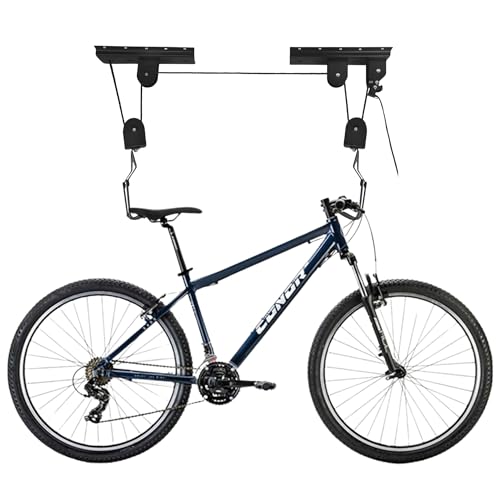 Elevador de Bicicleta, Soporte para Bicicleta, Soporte de Pared para Bicis, Soporte de Techo hasta 45 kg, Suspensión de Acero al Carbono para Kayak, Portaequipajes.