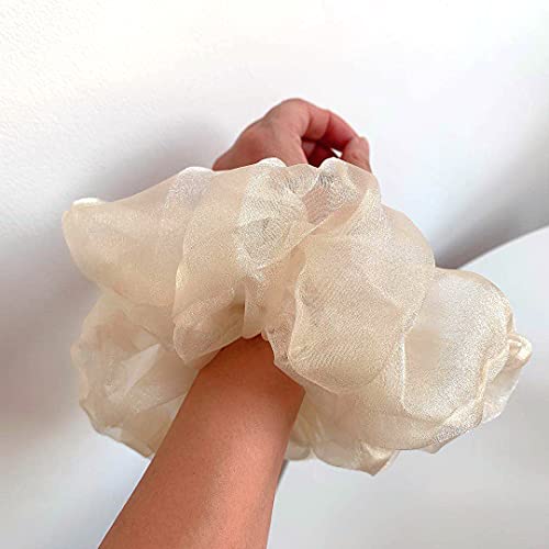 Gold Xiong Padishah Oversized Scrunchies Jumbo Organza Scrunchies Large Chiffon Scrunchies No Damage Giant Scrunchies For Sleeping Big Hair Scrunchies For Women thumb #6