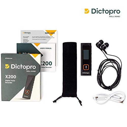 Dictopro Tiny Digital Voice Activated Recorder - Hq Recording From Far Away, Record Lectures & Meetings, Sensitive Microphone, Automatic Noise Reduction, 582H Playback, Durable, Usb, 8G (Renewed) #TOP7