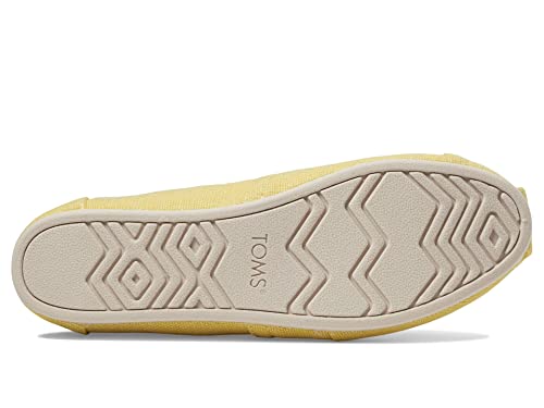 Image of TOMS Women's Alpargata Heritage Canvas Espadrille Loafer Flat, Sunny Yellow, 9