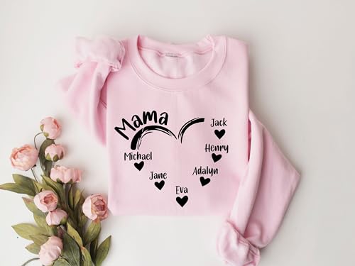 Merrvey Personalized Grandma Sweatshirts For Women With Grandkid Names Nana Sweatshirt Gigi Grammy Sweater Mothers Day Gifts For Grandma Gifts For Christmas Grandma Gift For Birthday thumb #3