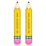 2pcs Aufblasbare Bleistift Luftballons Geburtstag,Aufblas Buntstift Ballon
