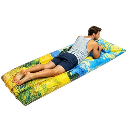 Flotadores de piscina para adultos, almohadillas flotantes plegables portátiles para hamaca, almohadillas inflables para exteriores, interiores, viajes, camping, playa, lago, verano, mujeres y hombres