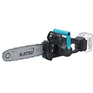 KATSU FIT-BAT 21V borstelloze draadloze elektrische kettingzaag 30,5 cm (30,5 cm) geleidingsstang en bladketting voor tuinbomen houtzagen, batterijen en oplader niet inbegrepen 102736