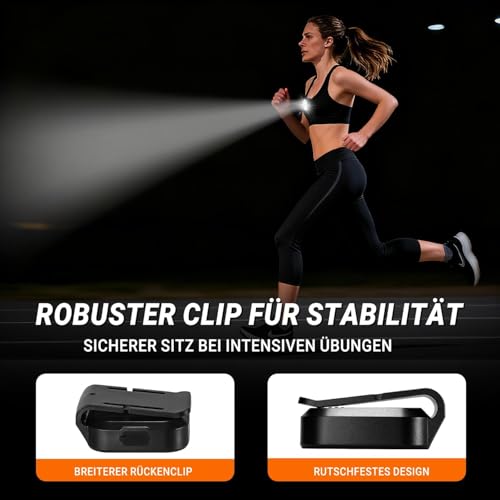 Dokkita Lauflicht Joggen Clip USB, Lauflampe Joggen USB Clip 2 Stück – Ansicht 5