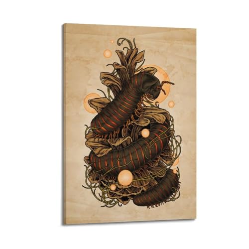 Poster mille-pattes rayures noires et rouges CMHONLY 40x60cm