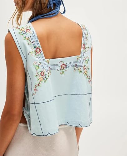 Embroidered Vest Tank Tops for Women3