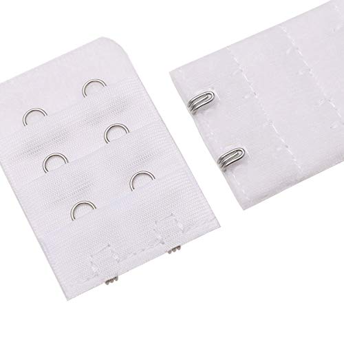 Akstore 6 Pieces Women's Soft Comfortable Elastic Bra Extenders Bra Extension Strap 2 Hook 3 Row Lady's Bra Extender Bra Band (Multicolors+Noelastic) #TOP4