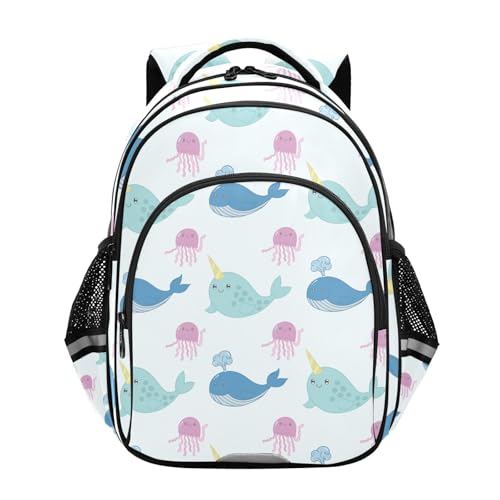 Sac à dos narval et baleine pour le voyage et le travail des jeunes