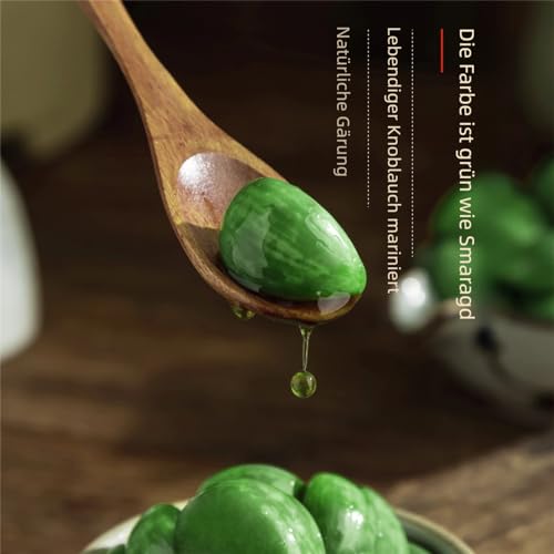 BaiLiSnacky Laba-Knoblauch Eingelegter Knoblauch 400 g/Dose Grüner Knoblauch Grüner Knoblauch Vegetarisches Essen Köstlicher Essig-Knoblauch