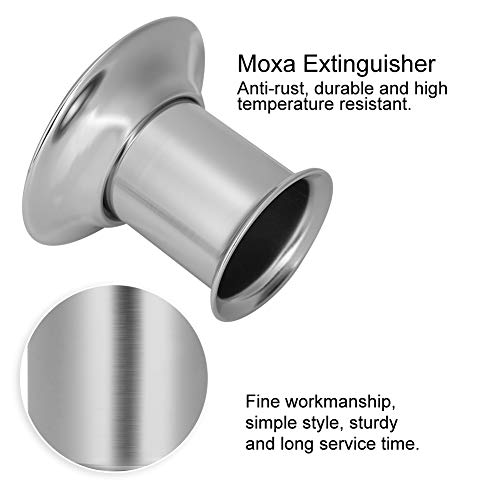 Image of Stainless Steel Moxa Stick Extinguisher, Multi-specification Optional Moxibustion Roll Extinguisher With Ash Collector Tray Dish Stable Base,2.13 * 3.23 * 2.76inch (4CM)