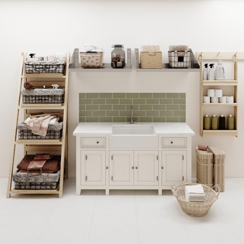 Image of AmGood Stainless Steel Wall Shelf with Side Guards (30 inch Long x 18 inch Deep)