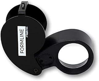 40X LED Illuminated Jewelers Loupe / Trichome Scope by Formline Supply - Magnifier good for Gardening, Jewelry, Antiques, Coins, Rocks, Stamps, Hobbies, Watches ,Photos and Science (40X, Black/White)