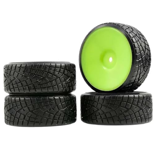 RC�A�N�Z�T���[ For Mjx For Hyper Go For Tamiya For 14303 14302 14301 For TT01 For TT02 �v���X�`�b�N�z�C�[���L���b�v�^�C�� RC �C���C���A�b�v�O���[�h�A�N�Z�T���[(C,Green)