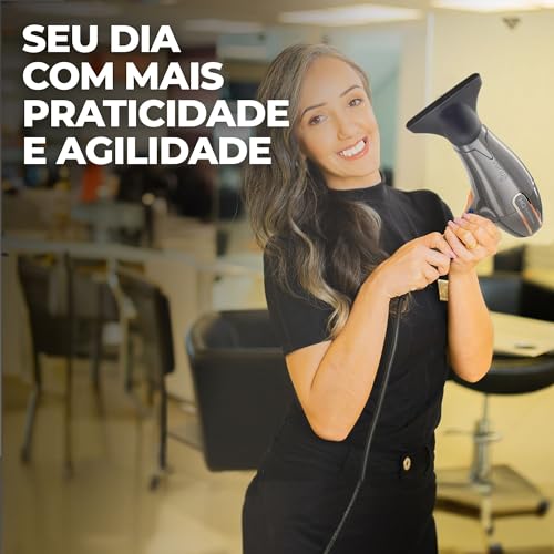 MQ HAIR - Secador de Cabelo Profissional Vênus - Ultravazão de Ar, Tecnologia UAP (Ultra Advanced Po