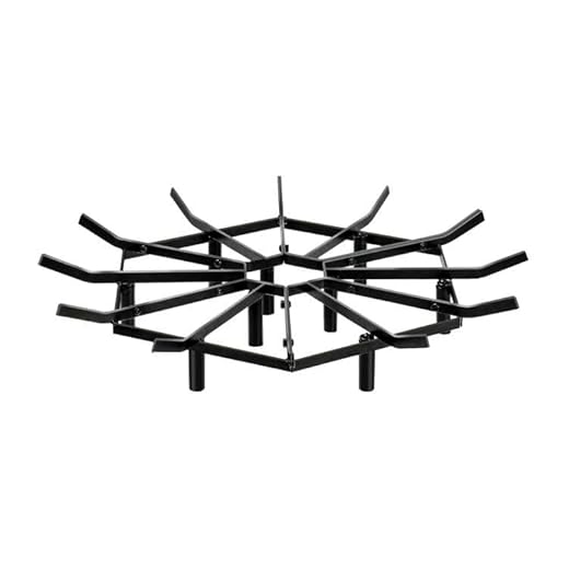 MOOACE Fireplace Grate,24 inch Heavy Duty Solid Steel Firep Pit Grate， Wood Stove Burning Rack Holder for Indoor Hearth Outdoor Firepit