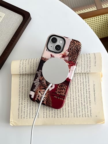 Coque hybride rigide pour iPhone 14 imprimé léopard guépard - 6