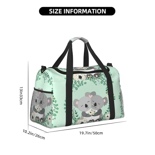 Sac de week-end koala noir taille unique parfait comme bagage cabine et voyage