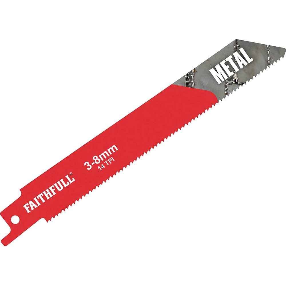 Faithfull Faisbs922bf 150Mm 14 Tpi Metal Sabre Saw Blade (Pack 5)