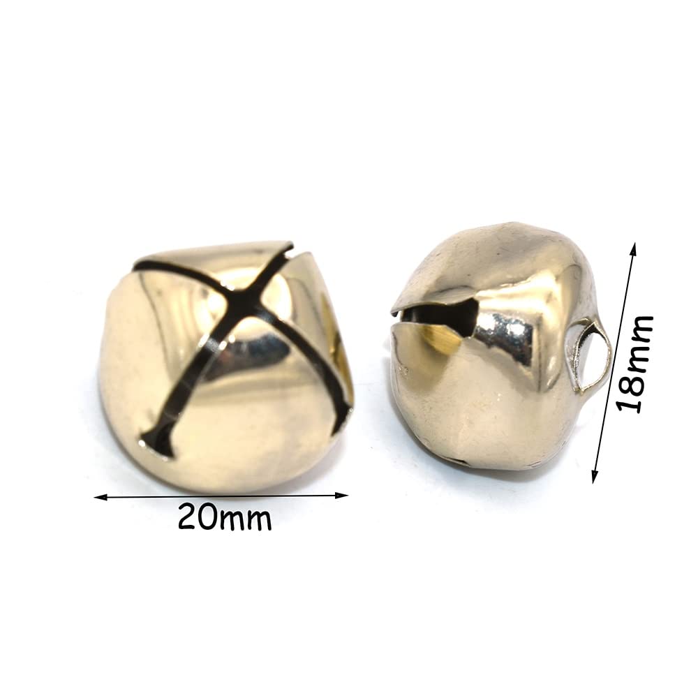 Decorazioni natalizie a forma di campana, Campane di Natale piccole 20 pezzi da mm Oro chiaro
